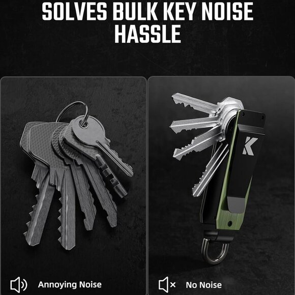 Key Organizer for Men Compact Key Holder Minimalist Key Case Metal Key Chain Key - Picture 3 of 6